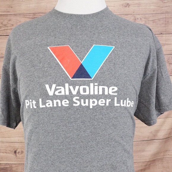 Gildan Shirts Valvoline Pit Lane Super Lube Oil Change Grey